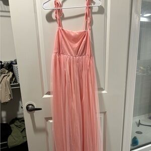 Pink Chiffon Maxi Dress